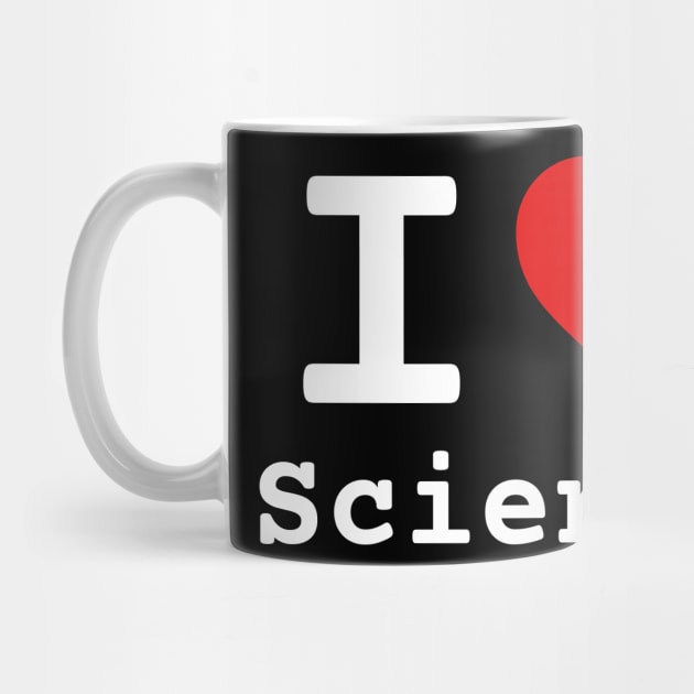 I Love Science | Stylized Heart Logo White by aRtVerse